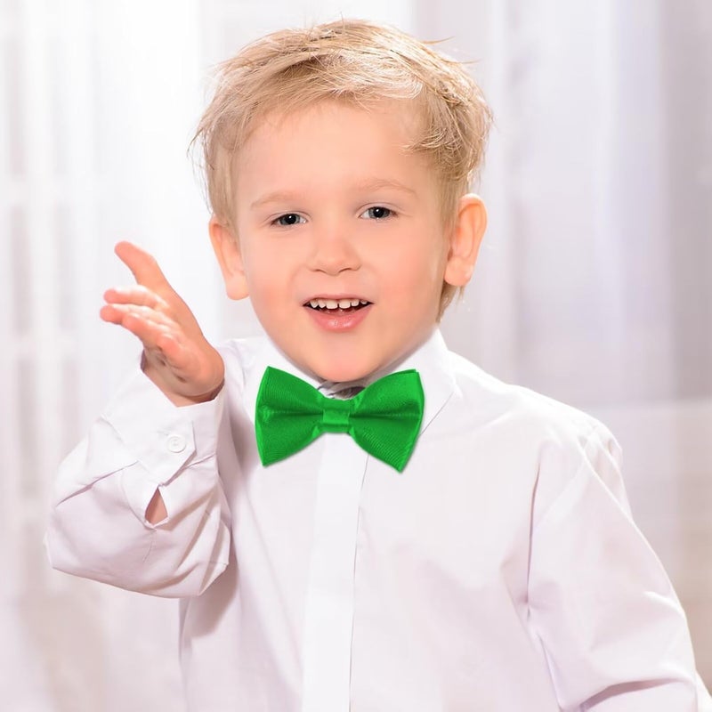 FELYSIK Satin Bow Ties for Boys Kids Toddler Baby Pretied Bowties for Prom Event Wedding, Multi Color - Image 2